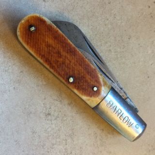 Vintage Barlow Sabre Brand Folding Pocket Knife Japan 2 Blade