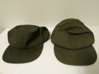 2 Vtg.  Military Ace Mfg.  Co.  Inc.  Cadet Fitted Caps 7 1/8 7 1/4