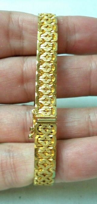 Stunning Vintage Estate Gold Tone Chain 7 1/4 " Bracelet 2379j