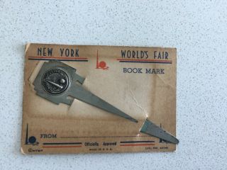Vintage 1939 - 40 York World’s Fair Metal Book Mark,
