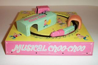 Vintage Marx 1966 Musical Choo - Choo Train Mechanical Wind - Up Tin Litho Toy