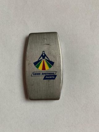 Vintage Zippo Pocket Knife/money Clip Advertising Lowe Brothers Paints