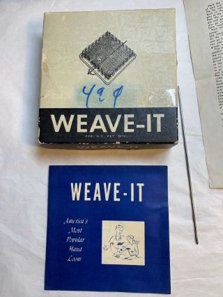 Two - Inch Vintage Weave - It Loom W.  Needle,  Instructs
