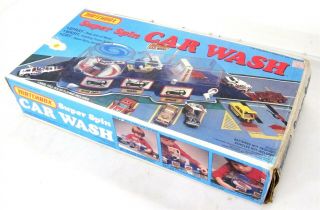 Vintage Matchbox Car Wash Play Set W/3 Cars,  Play Mat Iob Open Box