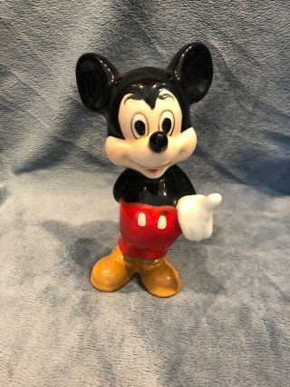 Vintage Walt Disney Productions Mickey Mouse Ceramic Figurine Porcelain Japan 2