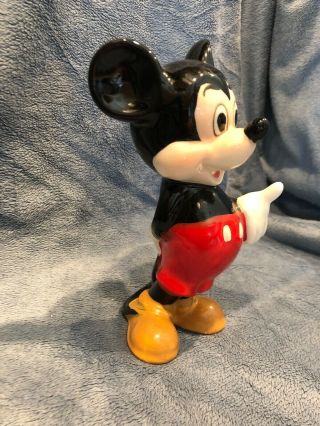 Vintage Walt Disney Productions Mickey Mouse Ceramic Figurine Porcelain Japan 3
