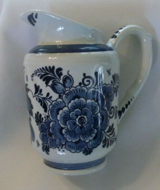 Vintage Delft Blue & White 6.  5” Porcelain Milk Pitcher