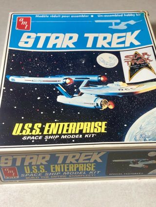Vintage Star Trek Uss Enterprise 1983 Amt Ertl Model Kit Factory
