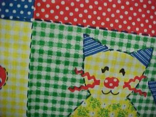 5.  5yd Vintage Cotton Quilt Doll Fabric Print BABY Animals Cheater Style Spring 3