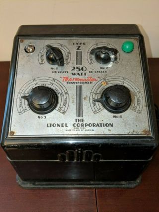 Vintage Lionel Trainmaster 4 Control Transformer Type Z 250 Watt 4 Controller Nr