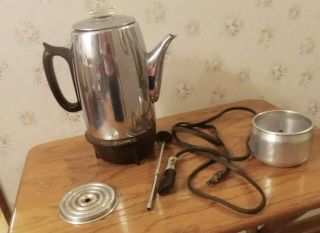 Coffee Pot Percolator General Electric Ge 8 Cup 25p31 Vintage