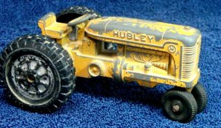 Vintage Usa Made Hubley Kiddie Toy Die Cast Tractor Yellow