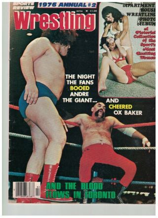 Ladies Apartment Vintage Sports Review Wrestling Annual 1976 Graham Ox Lewin Awa