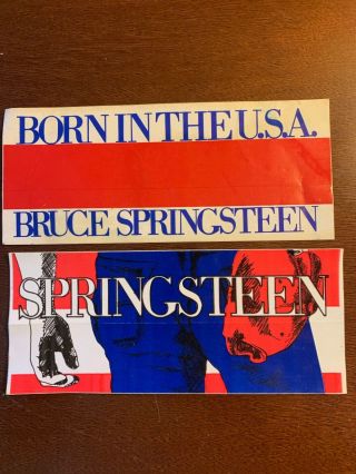 2 Vintage Bruce Springsteen Born In The Usa Bumper Stickers