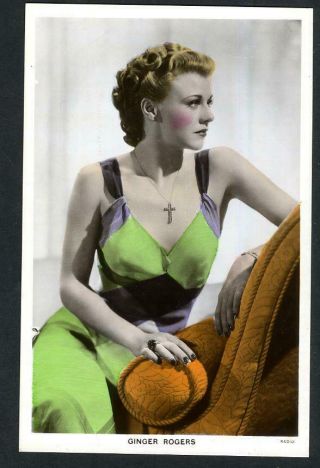 Vintage Ginger Rogers Uk Colourgraph Picturegoer Postcard 1930 