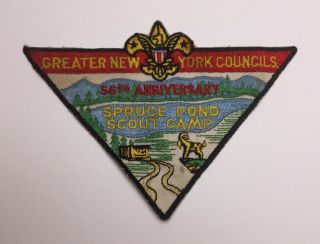 Vintage Greater York Councils Spruce Pond Scout Camp 6 1/4 " X 5 " Patch