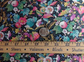Vintage Fabric,  Cotton,  Semi Sheer,  Voile,  Floral,  44 " Wide,  3 1/4 Yards