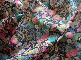 Vintage Fabric,  Cotton,  Semi Sheer,  Voile,  Floral,  44 