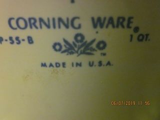 Corning ware vintage sauce maker P - 55 - B lid A - 6 1 qt cornflower blue 4