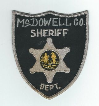 Vintage Mcdowell County,  West Virginia Sheriff Dept.  (cheese Cloth Back) Patch
