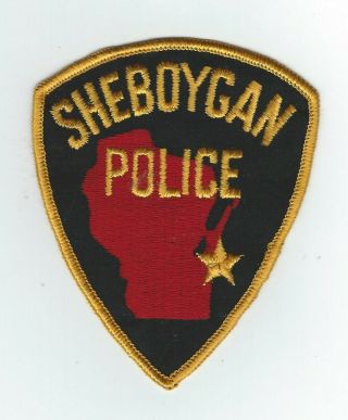 Vintage Sheboygan,  Wisconsin Police (cheese Cloth Back) Patch