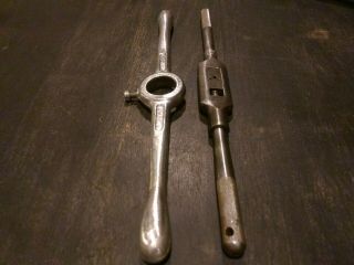 Vintage No.  4 Threaded TAP WRENCH and DIE HOLDER (No. ) Both Made in USA 4