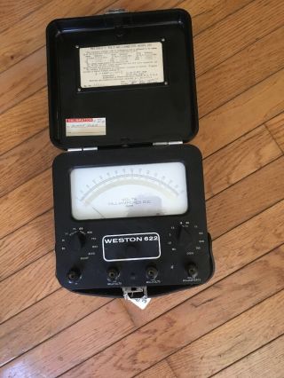 Vintage Weston Electrical Instrument Corp Milliammeter Model 622 1949
