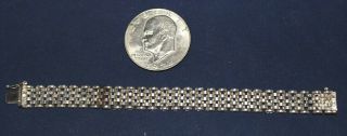 Vintage Sterling Silver 925 Milor Italy Link 7 " Bracelet 19.  8g Excel Shape