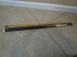 Vintage Wood Two Piece Pool Cue Stick Championship Pool Cue