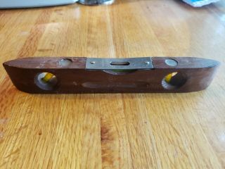 Vintage Mayes 9 In.  Wood Torpedo Level 3 Vials Made In Usa