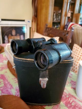 Vintage Tasco Model 304 Binoculars 7x35 Field View At 1000yds 358 Ft & Case