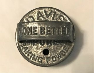 Vintage Davis Advertising Positively Pure Baking Powder Tin Biscuit Cutter