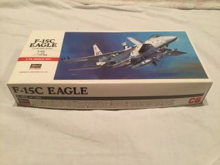 Vintage Hasegawa F - 15c Eagle Us Air Force Fighter 1:72 Model Kit Complete 1999