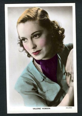 Vintage Valerie Hobson Uk Colourgraph Picturegoer Postcard 1930 