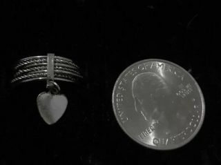 Vintage Southwestern Multi - Band Heart 925 Sterling Silver Band Ring Size 6