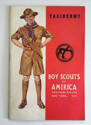 Vintage Boy Scouts Taxidermy Merit Badge Book 1943 Bsa