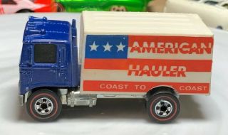 Hot Wheels Red Lines American Hauler 1/64 Vintage Diecast Redlines Box Truck