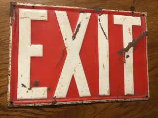 Vintage Metal Exit Sign