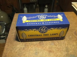 Vintage G E Christmas Tree Lamps Cg - 910a In Advertising Box
