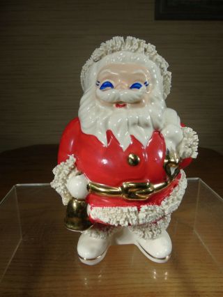 Vintage Santa Claus Bank Spaghetti Christmas Figurine