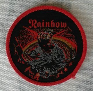 Rainbow Round Woven Vintage Patch 119 Rising Ronnie Dio Cozy Powell