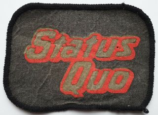 Status Quo Vintage Printed Logo Patch Rock And Roll