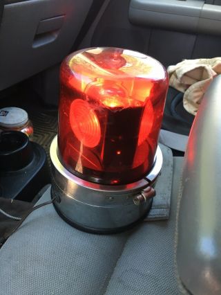 Vintage Peterson Mfg Red Strobe Emergency Light Model 12 Volt,  Man Cave