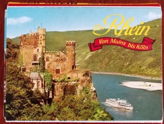 Rhine From Mainz To Koln,  Germany.  Vintage 20 Colour Photograph Souvenir / Lette