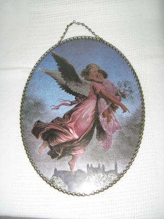 Vintage Gallery Graphics Flue Cover 5400 - 0017 Flying Angels 8 X 11 " Oval