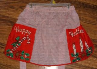 Vintage Apron Christmas Candy Canes