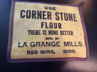 Old Vintage Pot Holder Lagrange Mills Red Wing Mn.