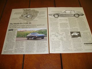 1985 Mazda Rx7 Vintage Ad Bobcat Pass