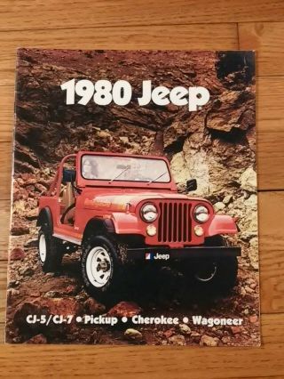 Vintage 1980 Jeep Cj - 5 Cj - 7 Pickup Cherokee Wagoneer Sales Brochure