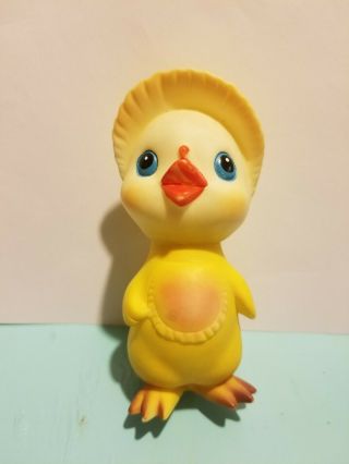 Vintage Yellow Rubber Ducky Toy - Vintage Toy Duck Bird Japan